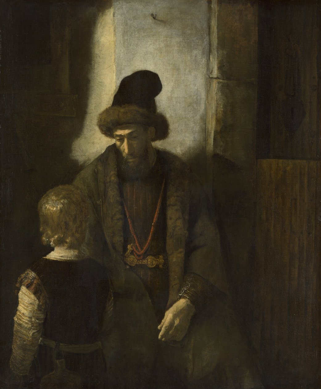 Jaakobin jäähyväiset Benjaminille, 1650-60 tekijältä Rembrandt van Rijn