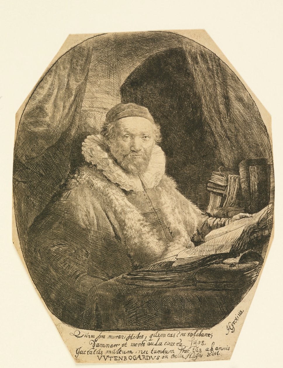 Jan Uytenbogaert, saarnaaja tekijältä Rembrandt van Rijn
