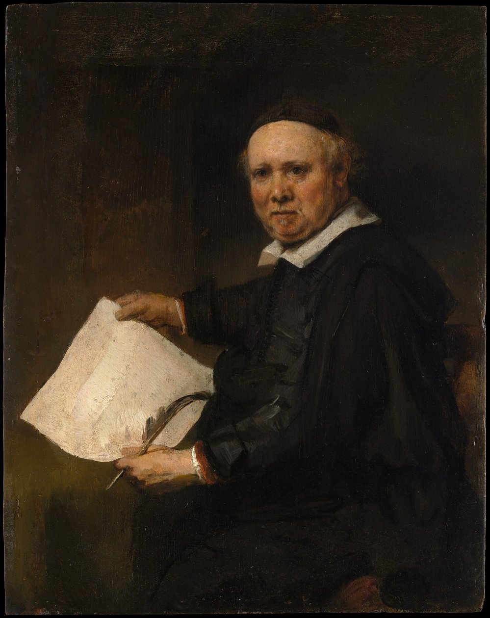 Lieven Willemsz van Coppenol (öljy tammen päälle) tekijältä Rembrandt van Rijn