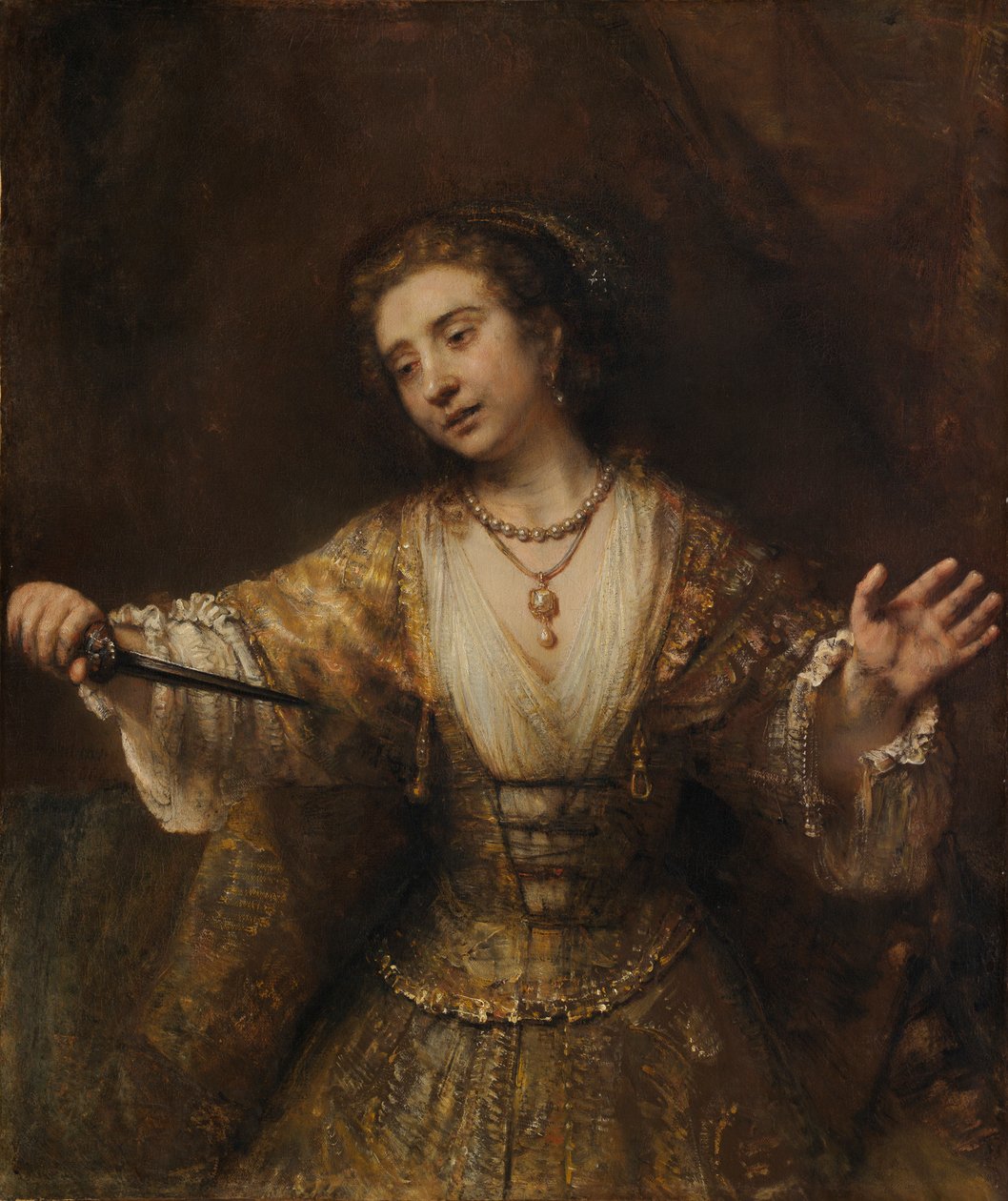 Lucretia tekijältä Rembrandt van Rijn