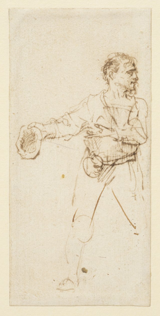 Mies seisomassa, noin 1634 tekijältä Rembrandt van Rijn