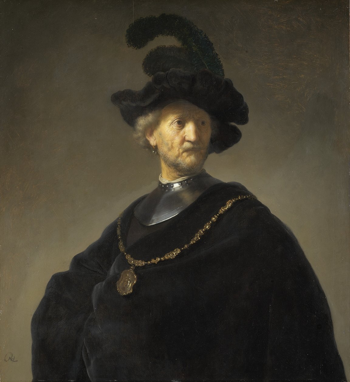 Vanha mies kultaketjulla tekijältä Rembrandt van Rijn