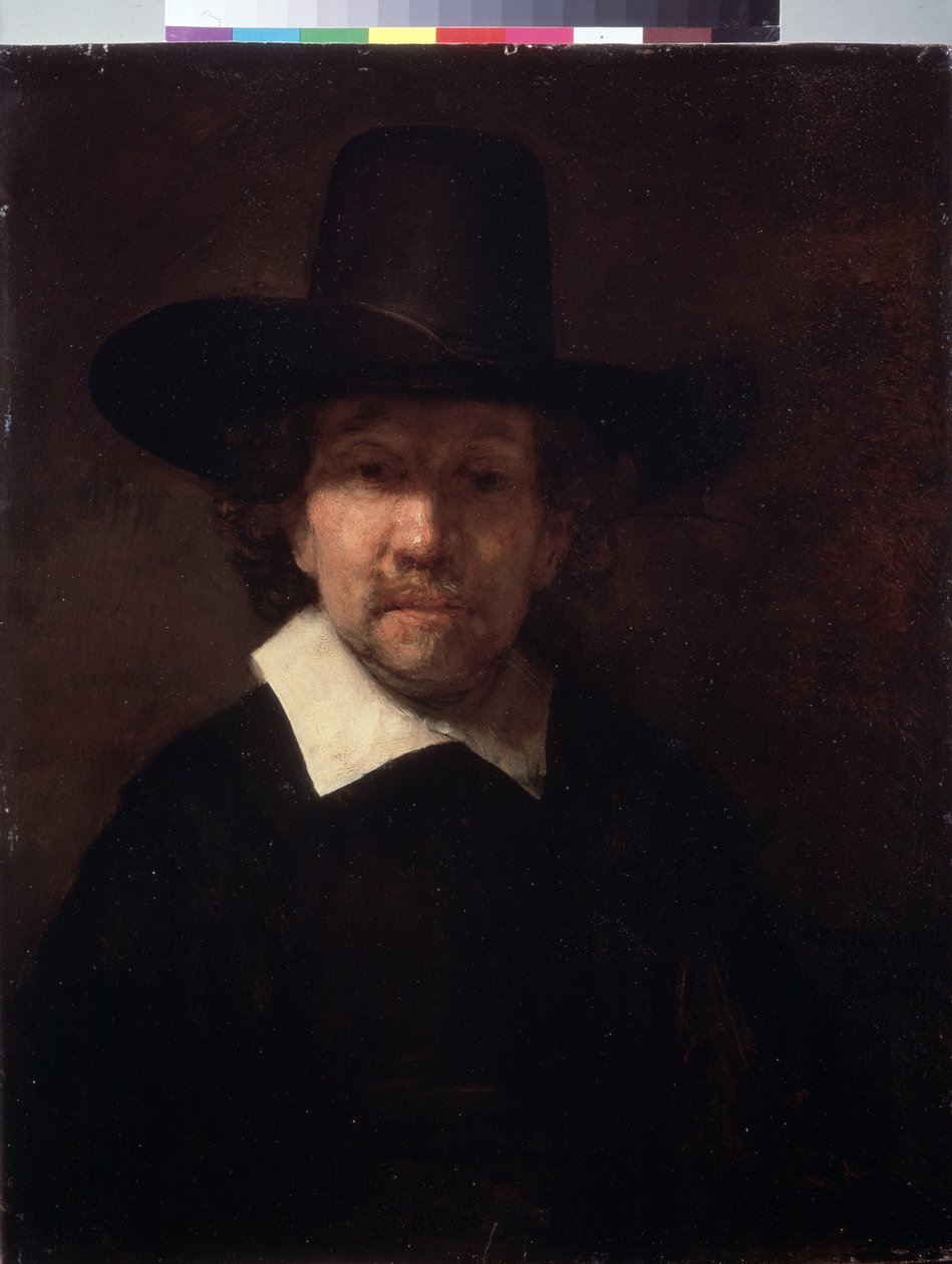 ""Hollannin runoilijan Jeremias de Deckerin (tai Deckerin) muotokuva (noin 1610-1666)" (Runoilija Jeremias de Deckerin muotokuva) Harmenszoon van Rijn dit Rembrandtin (1606-1669) maalaus 1666 Koko 71x56 cm Museo Eremitaaši, Pietari tekijältä Rembrandt Harmensz. van Rijn