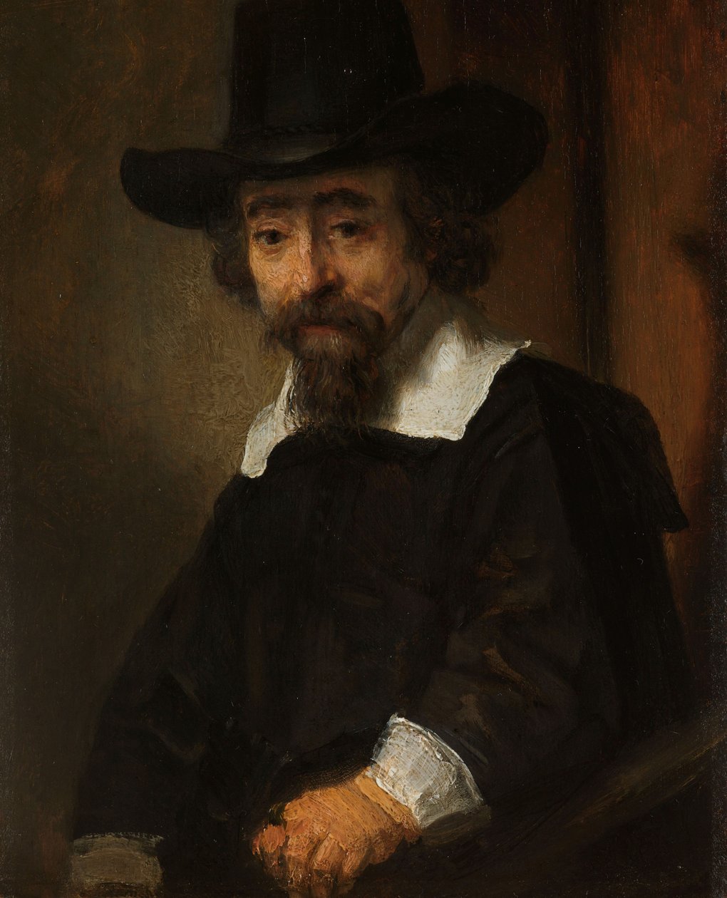 Miehen muotokuva, jonka uskotaan olevan tohtori. Efraim hyvin tekijältä Rembrandt van Rijn