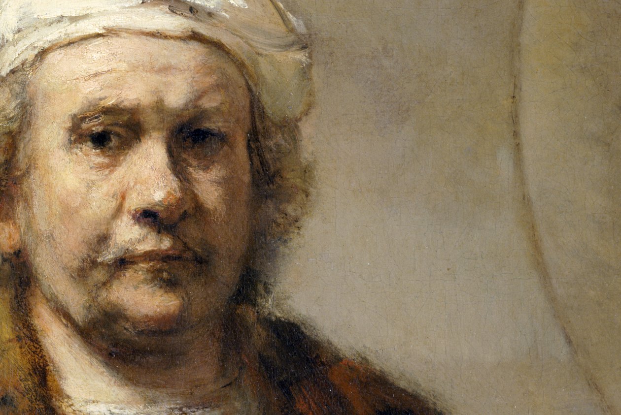 Rembrandt - Omakuva (yksityiskohta) tekijältä Rembrandt Harmensz. van Rijn