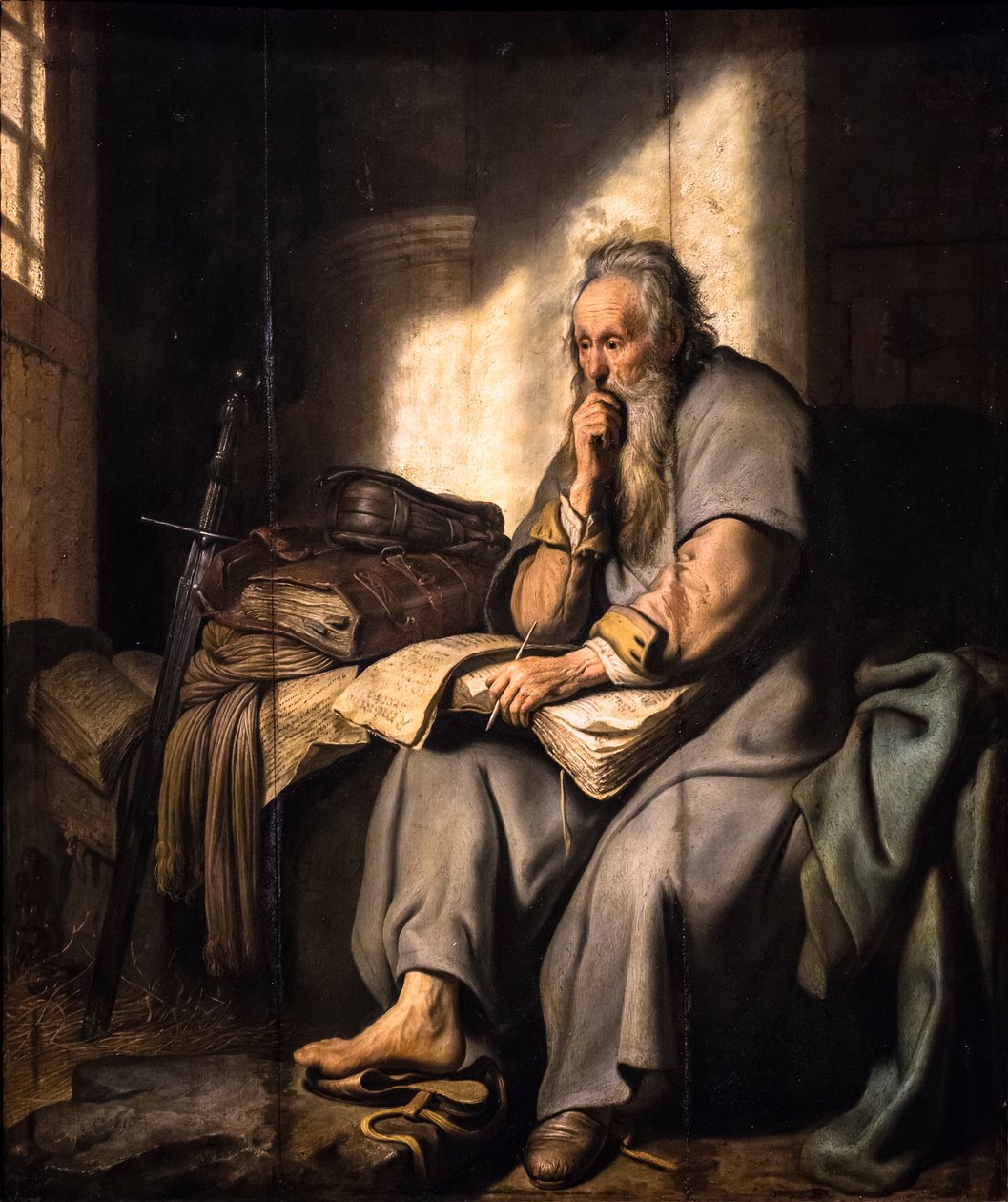 Pyhä Paavali vankilassa tekijältä Rembrandt Harmensz. van Rijn