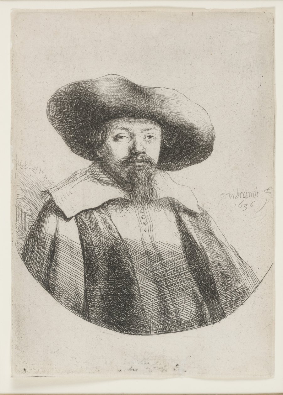 Samuel Manasseh Ben Israel, juutalainen kirjailija tekijältä Rembrandt van Rijn