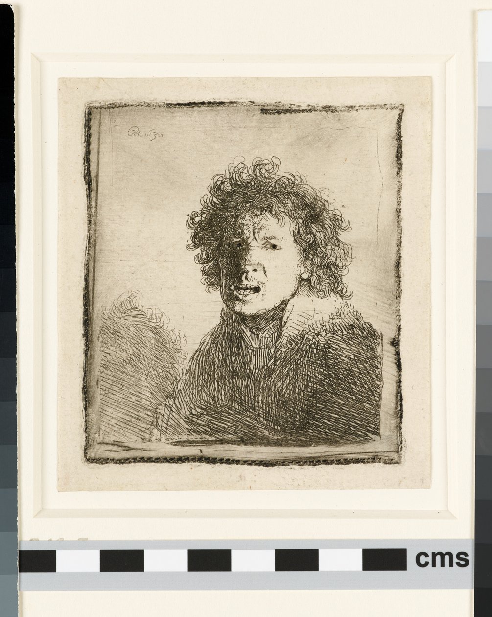 Omakuva suu auki tekijältä Rembrandt van Rijn