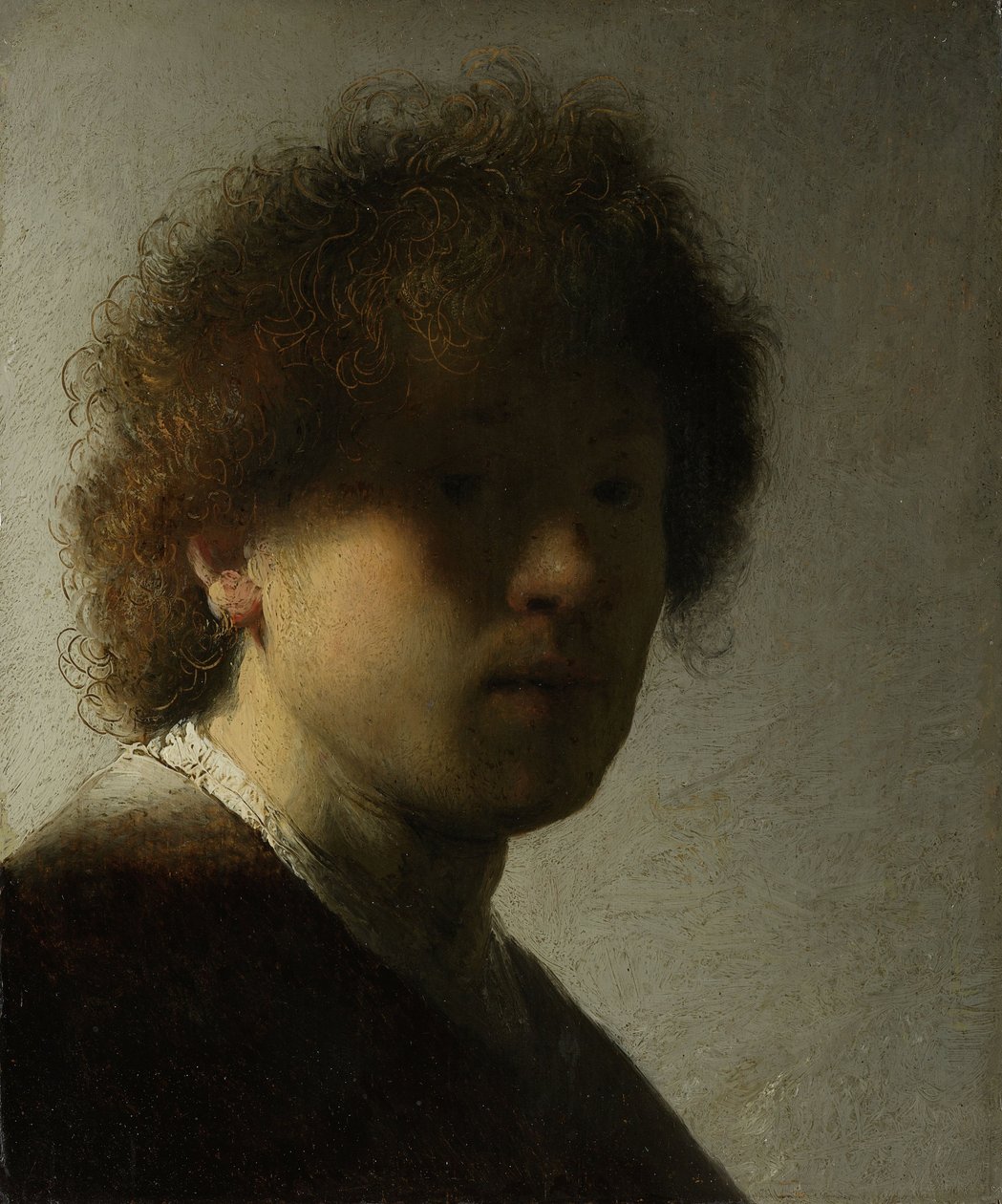 Nuoren miehen omakuva, n. 1628 (öljy paneelille) tekijältä Rembrandt van Rijn