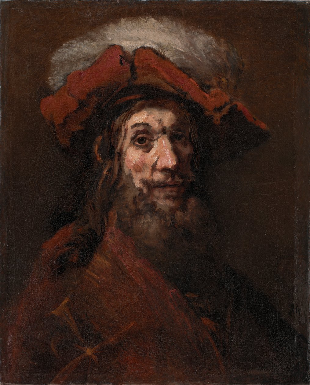Luonnos Ritari haukkan kanssa, joka tunnetaan nimellä "Crusader" tekijältä Rembrandt van Rijn