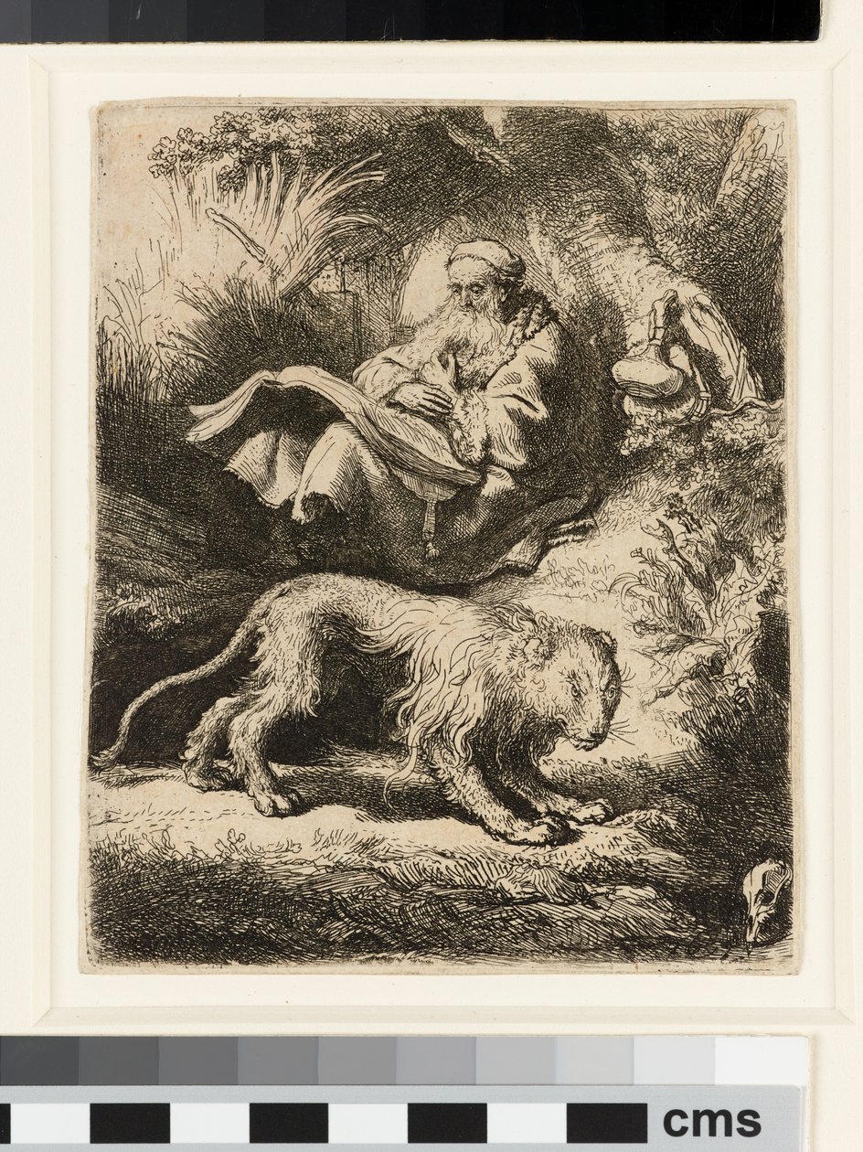 St. Jerome Reading tekijältä Rembrandt van Rijn