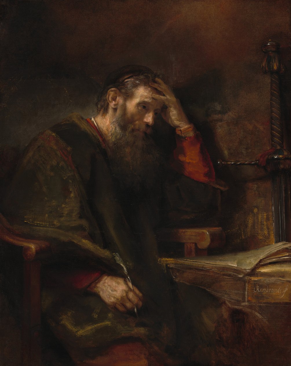 Apostoli Paavali, n. 1657 tekijältä Rembrandt Harmensz van Rijn