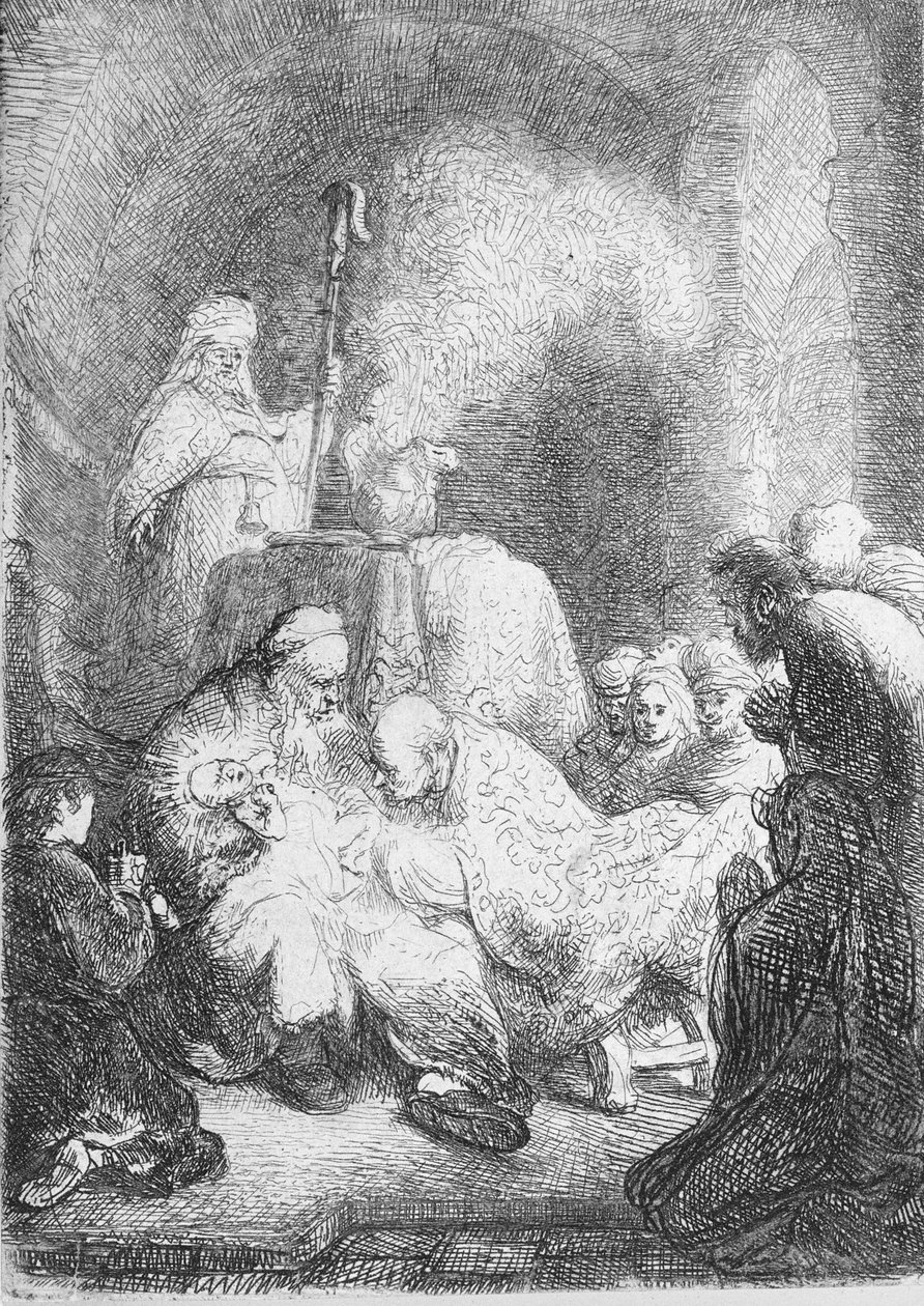 Ympärileikkaus (kynä ja muste paperille) tekijältä Rembrandt van Rijn