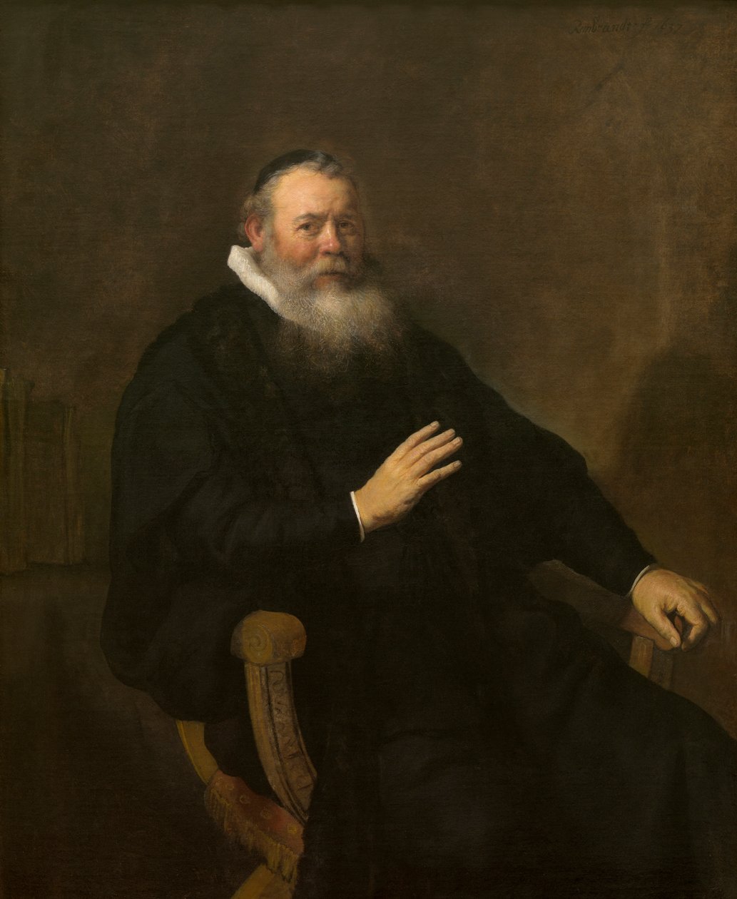 Saarnaaja Eleazar Swalmius tekijältä Rembrandt Harmensz. van Rijn