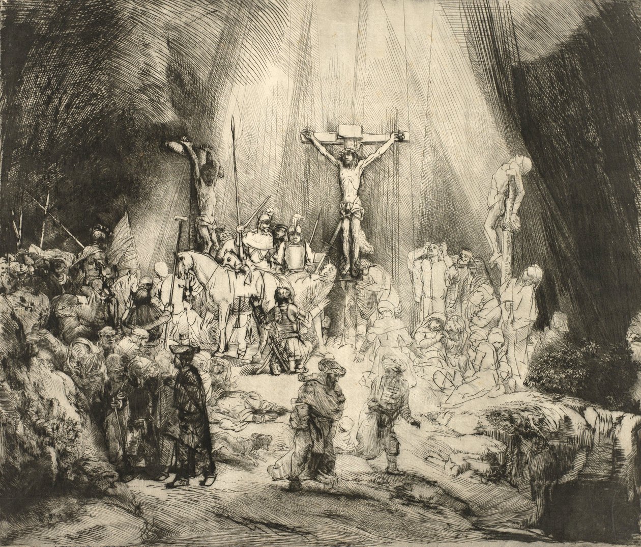 Kolme ristiä tekijältä Rembrandt van Rijn