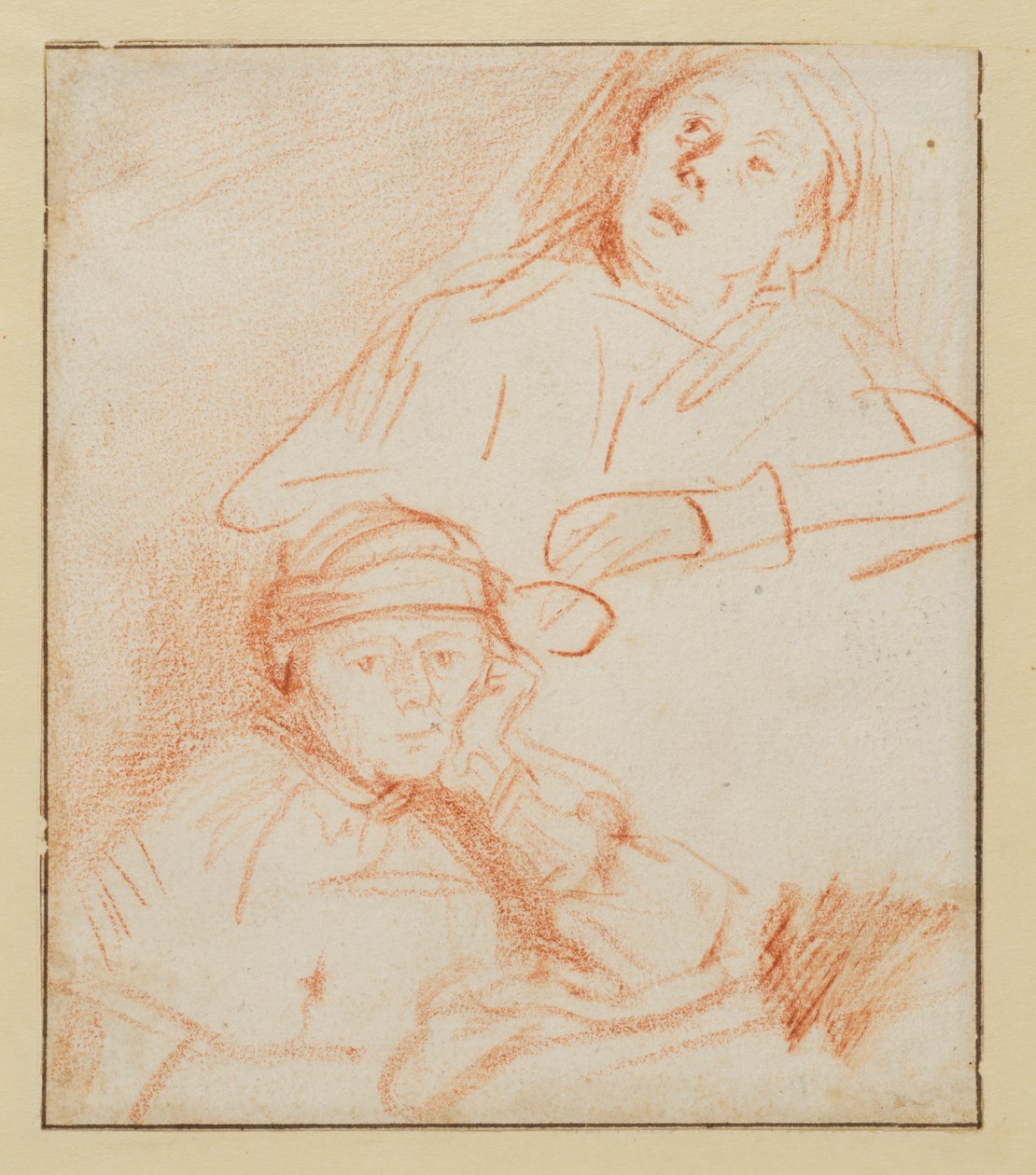 Kaksi tutkimusta Saskiasta, 1636 - 1637 noin tekijältä Rembrandt van Rijn