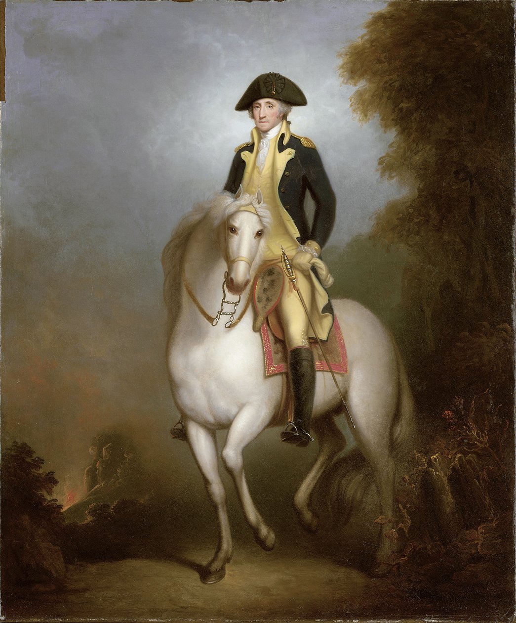 George Washingtonin ratsastusmuotokuva tekijältä Rembrandt Peale