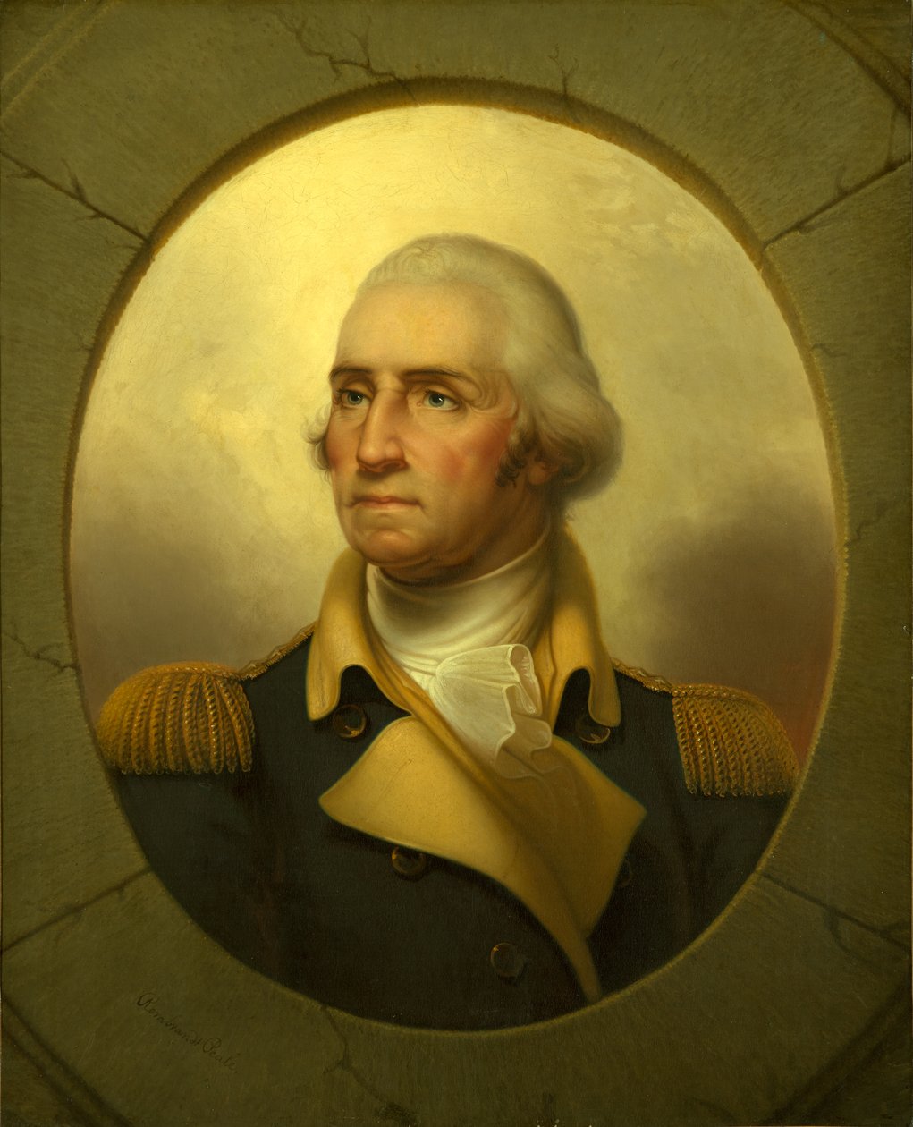 George Washington (1732–1799), n. 1855 (öljy kankaalle) tekijältä Rembrandt Peale