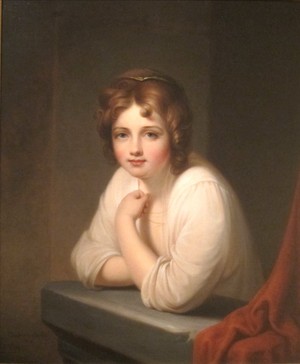 Tyttö ikkunan ääressä (Rosalba Peale) tekijältä Rembrandt Peale