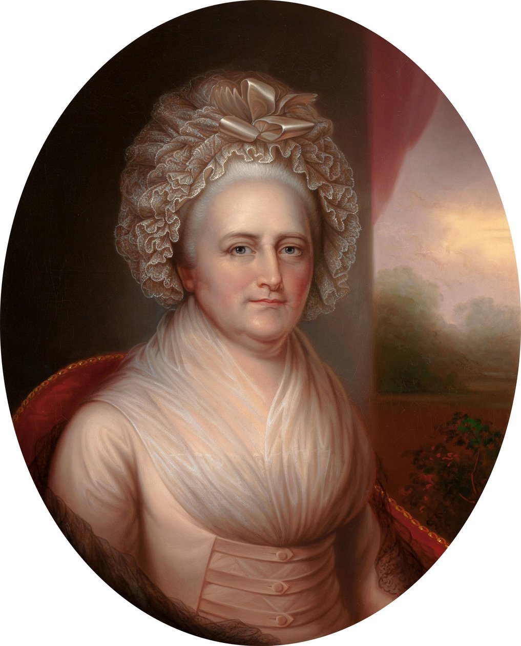 Martha Washingtonin muotokuva 1731-1802 tekijältä Rembrandt Peale