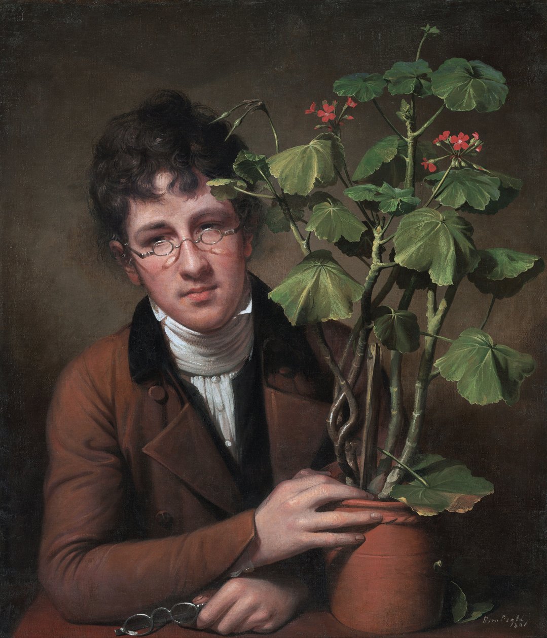 Rubens Peale geraniumin kanssa tekijältä Rembrandt Peale