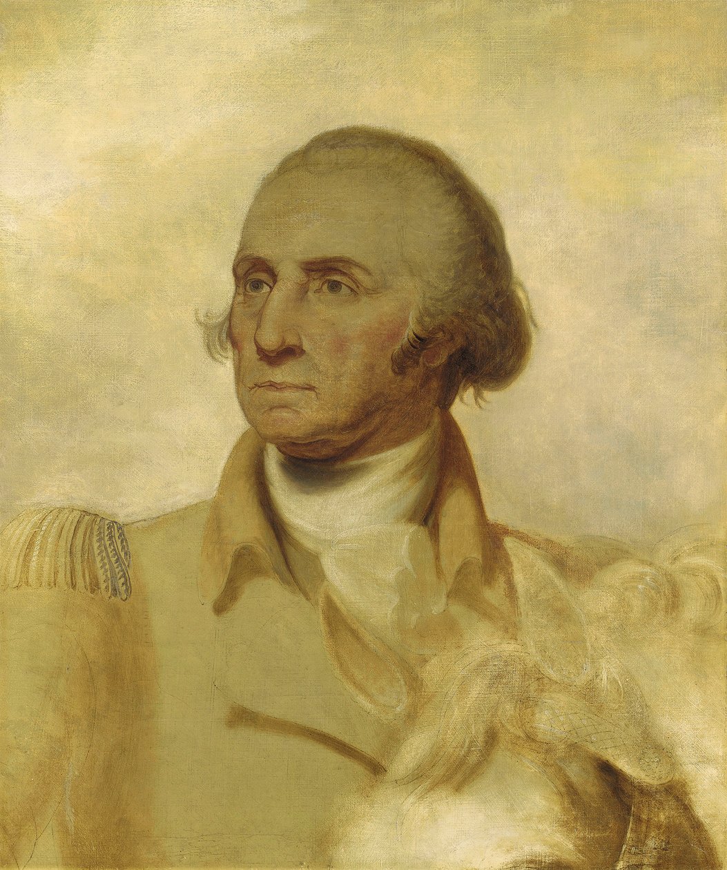 Luonnos George Washingtonin muotokuvalle tekijältä Rembrandt Peale