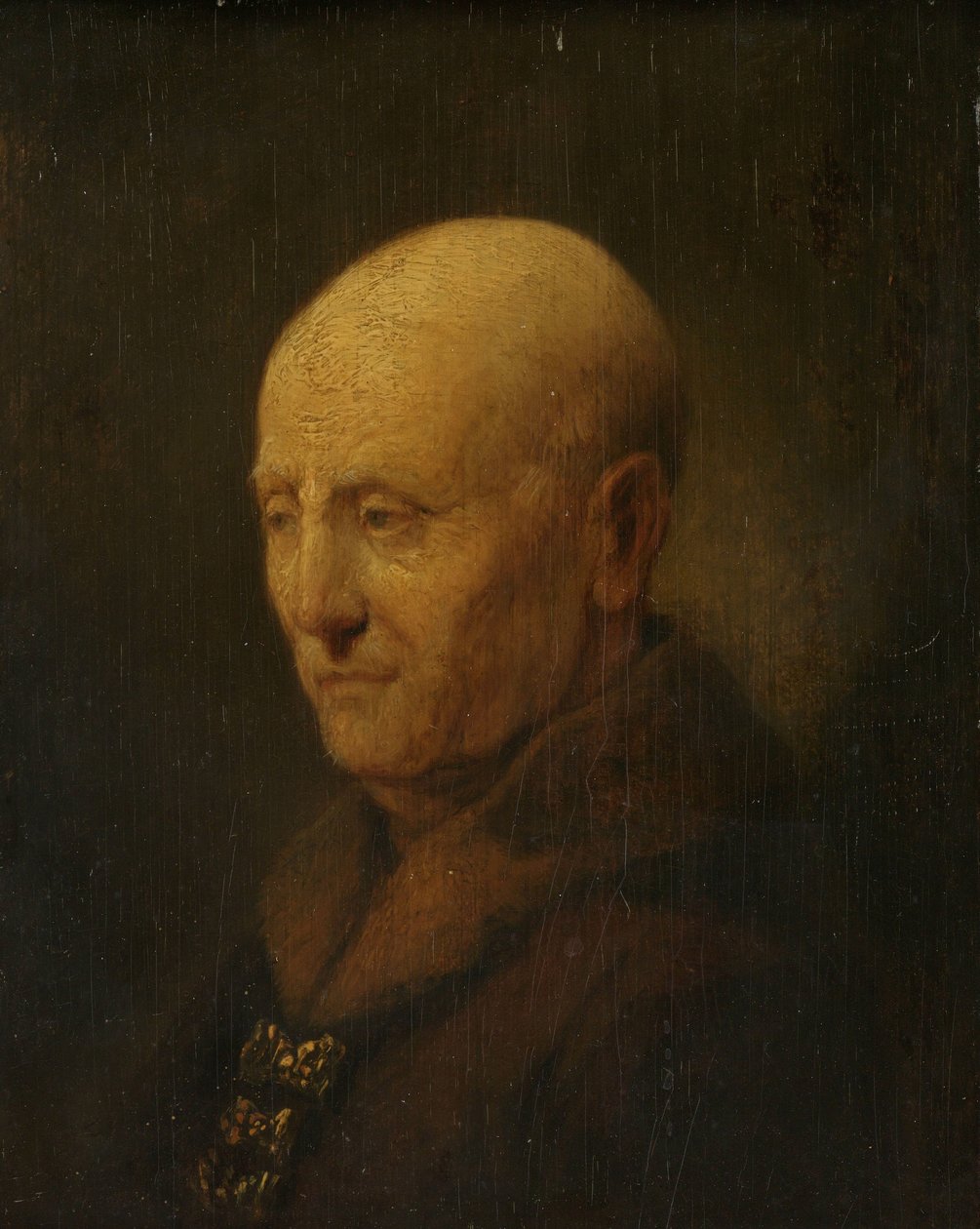 Miehen muotokuva, ehkä Rembrandtin isä, Harmen Gerritsz van Rijn tekijältä Rembrandt van Rijn (copy after)
