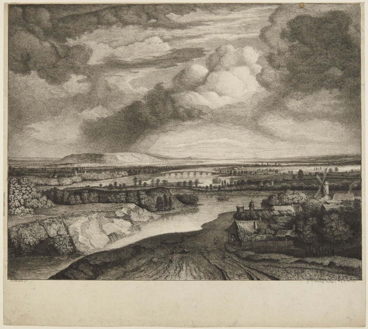 "---- Orage", Rembrandtin teoksen mukaan tekijältä Rembrandt van Rijn