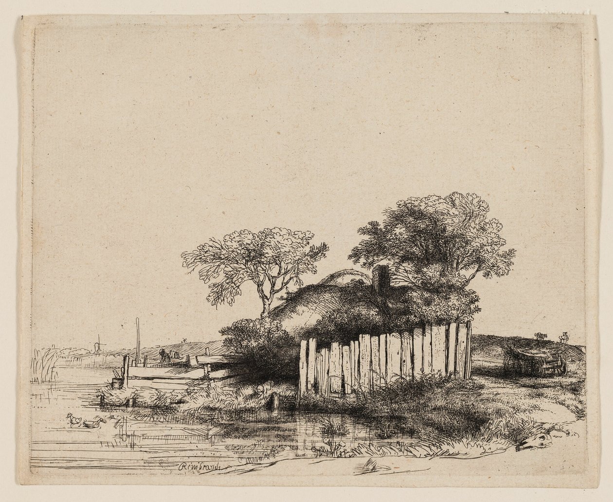 Mökki Valkoinen Paling tekijältä Rembrandt van Rijn