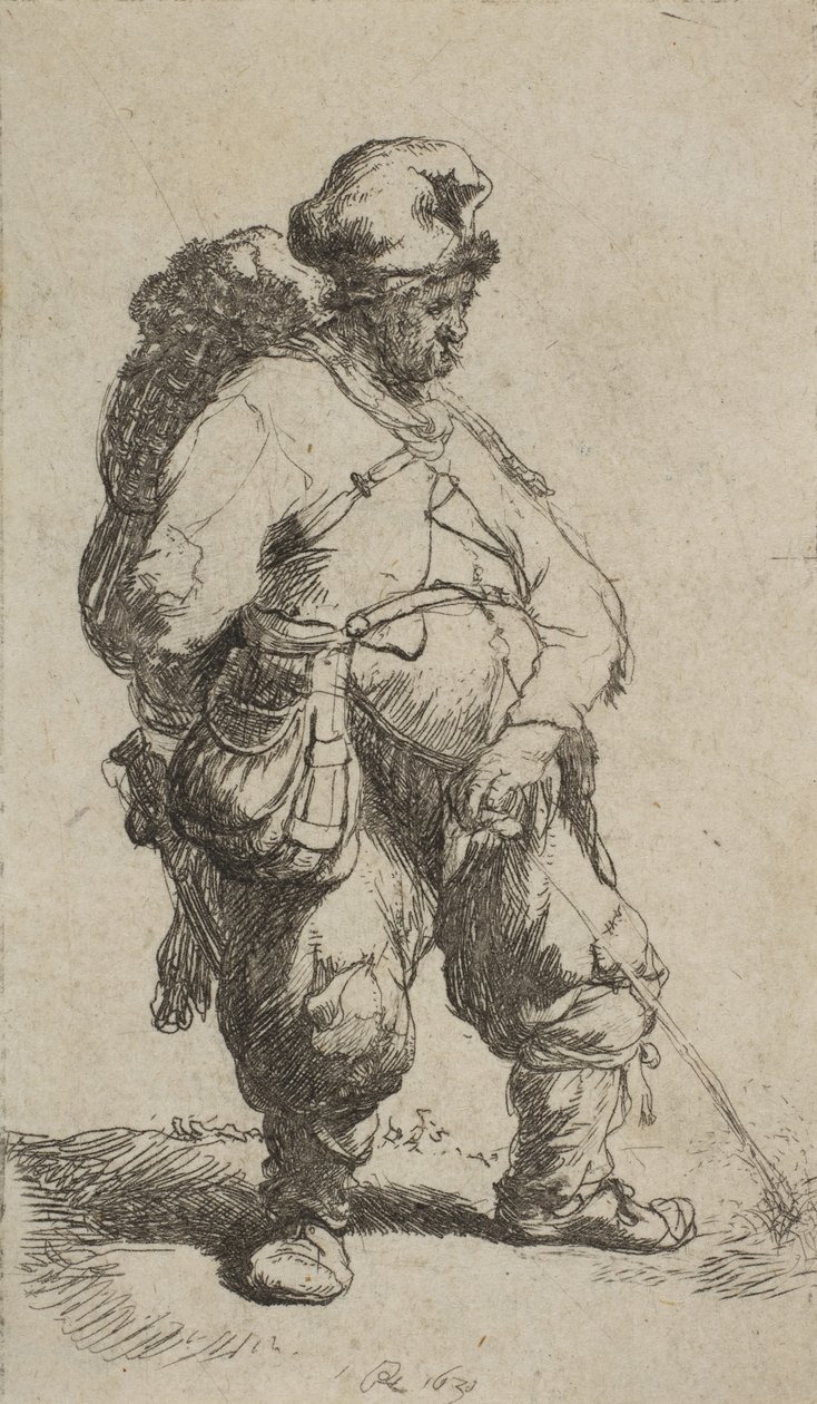 Mies tekee vettä, 1630, 1630. tekijältä Rembrandt van Rijn