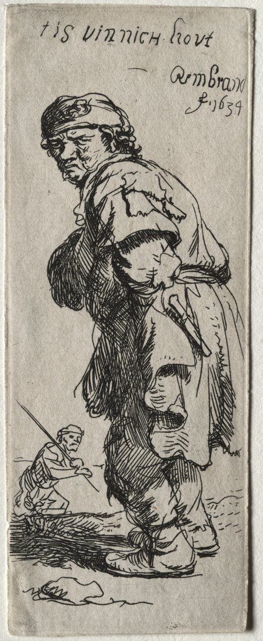Talonpoika huutaa: "On hyvin kylmää" tekijältä Rembrandt van Rijn