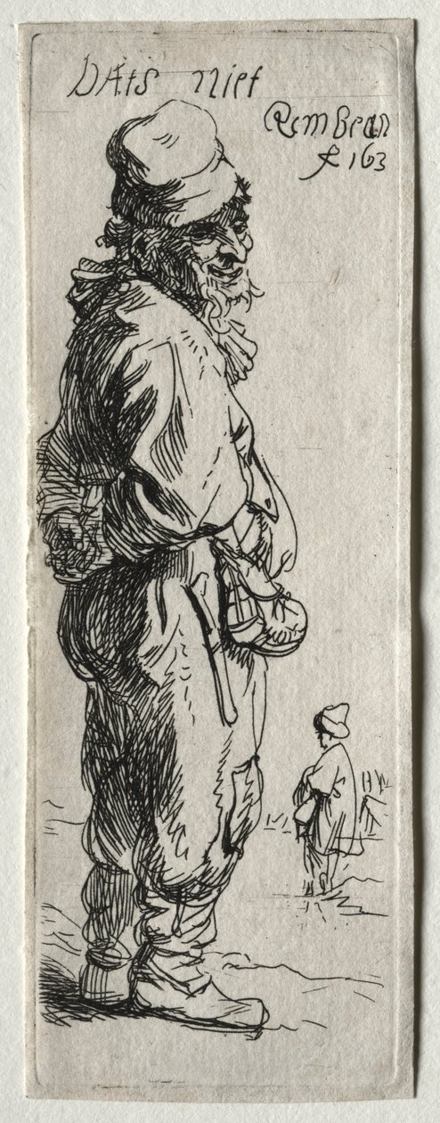 Talonpojan vastaus: ei se mitään, luultavasti 1634. tekijältä Rembrandt van Rijn