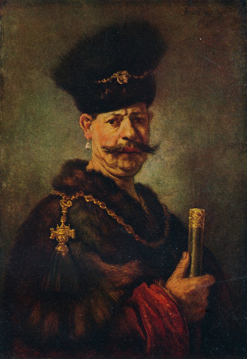 Puolalainen aatelismies, 1637 tekijältä Rembrandt van Rijn