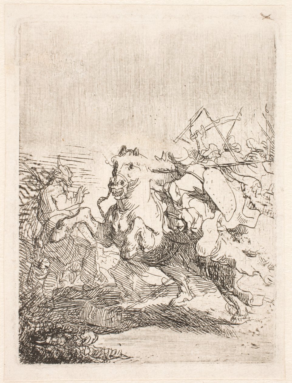 Ratsuväen taistelu tekijältä Rembrandt van Rijn