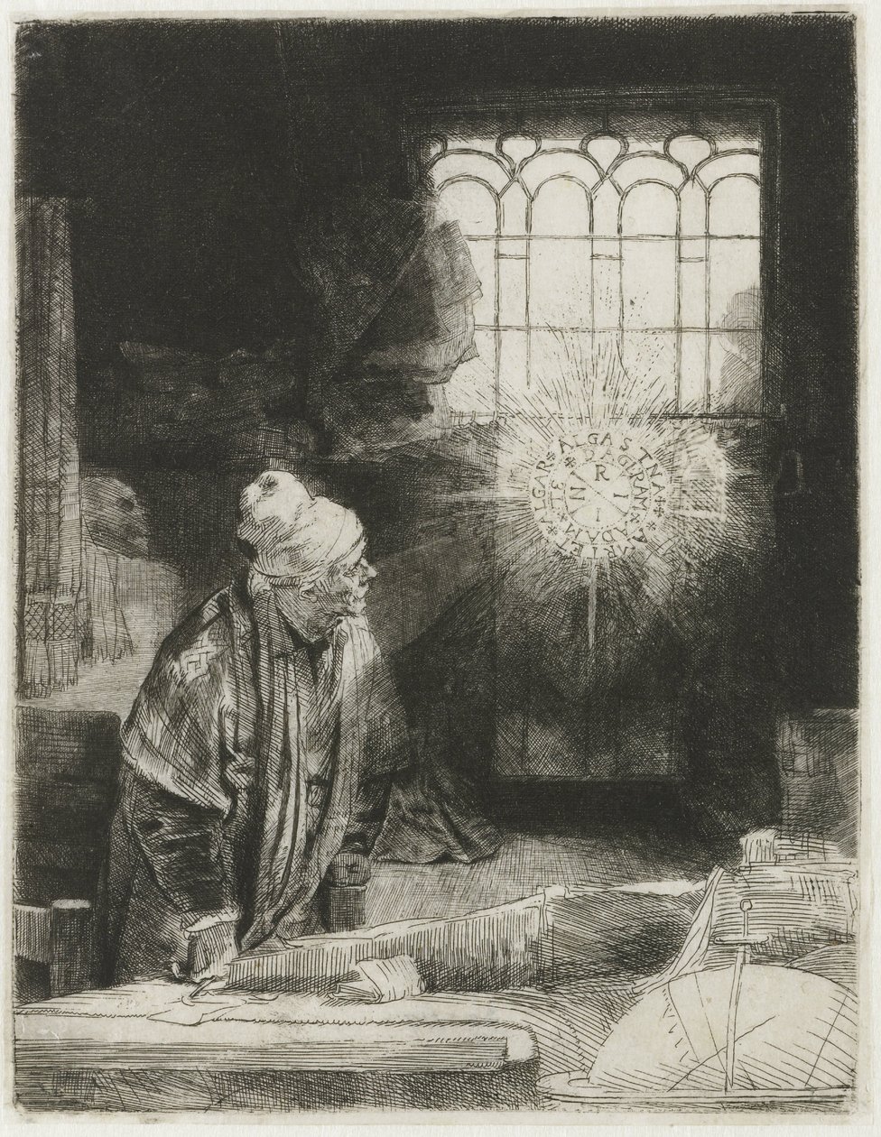 Tutkija työhuoneessaan tekijältä Rembrandt van Rijn