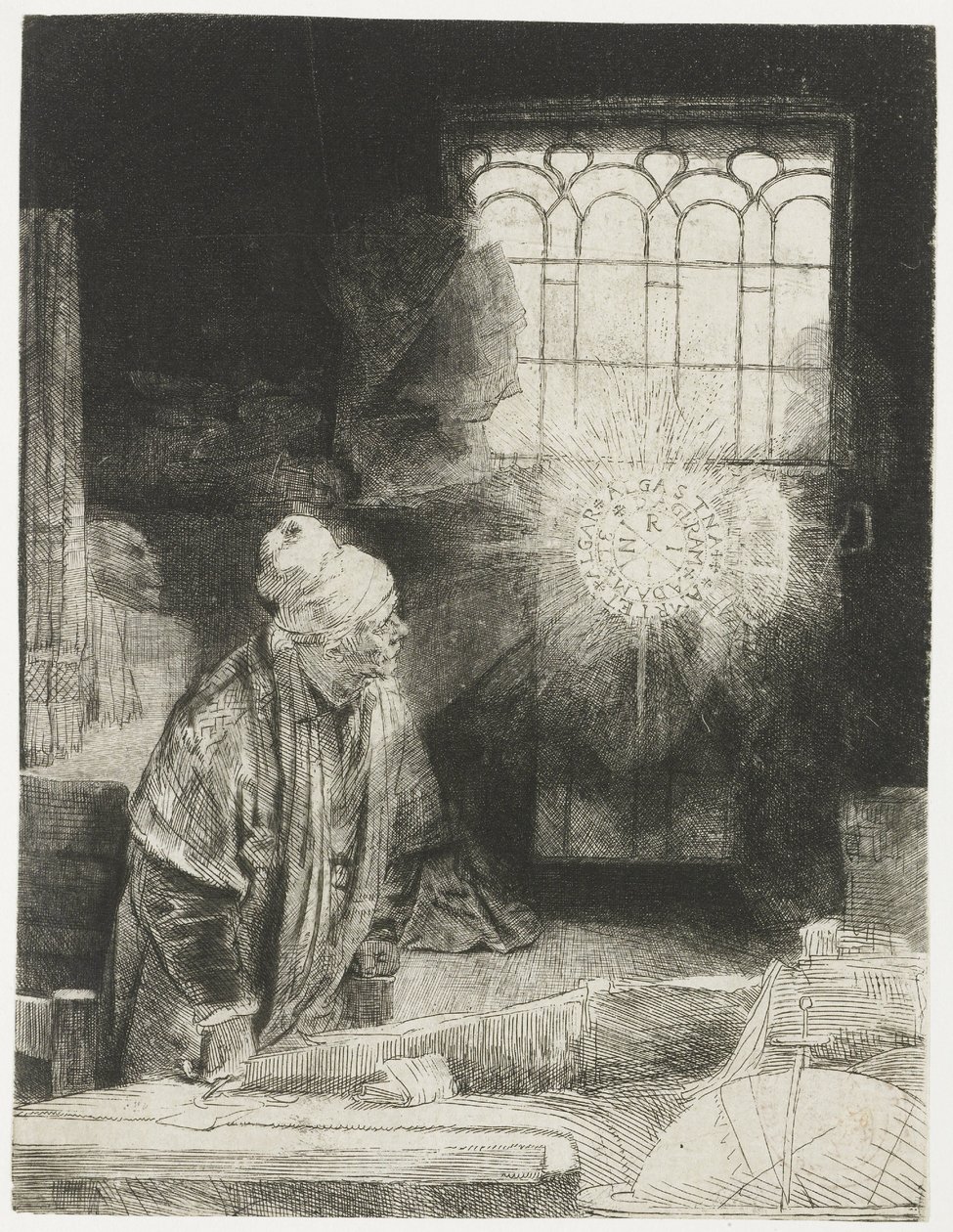 Tutkija työhuoneessaan tekijältä Rembrandt van Rijn