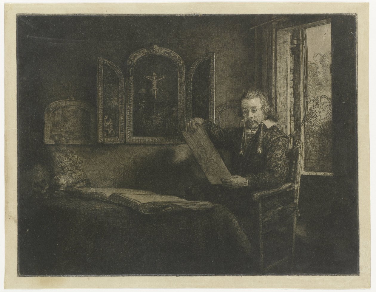 Abraham Francen, apteekki tekijältä Rembrandt van Rijn