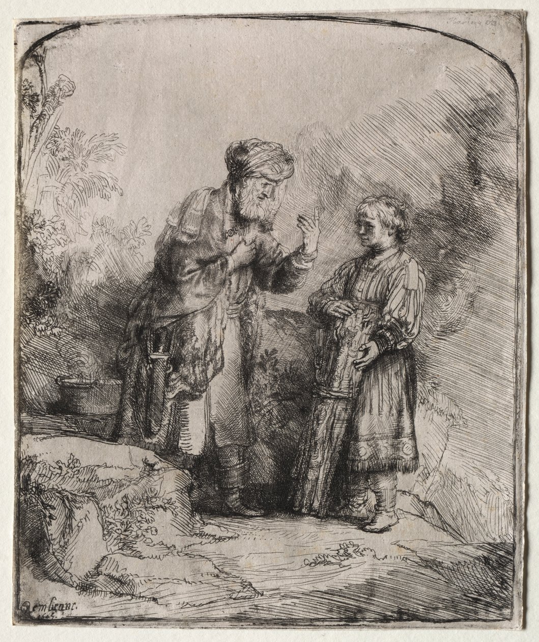 Abraham ja Iisak tekijältä Rembrandt van Rijn