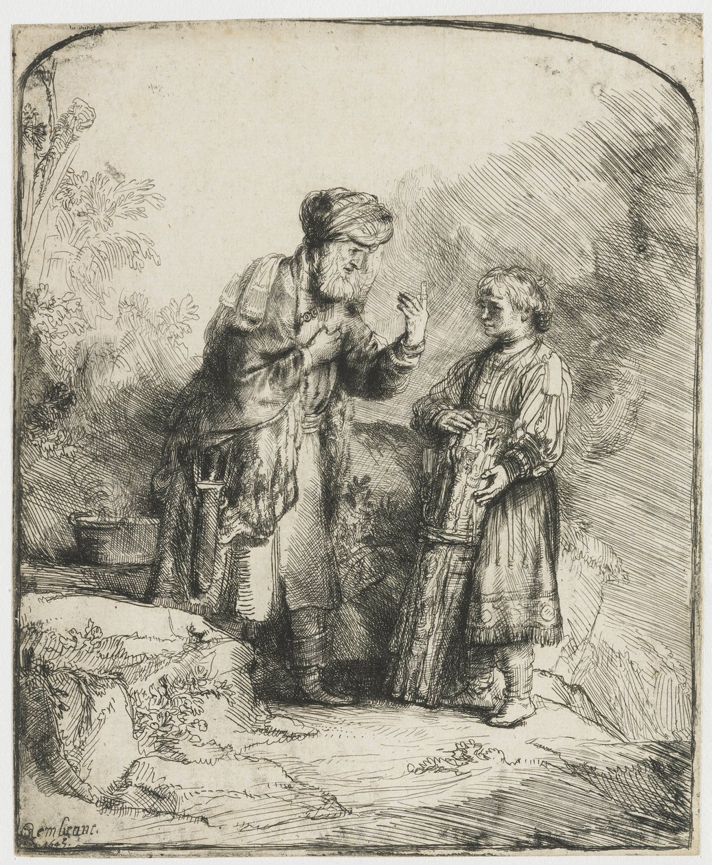 Abraham ja Iisak tekijältä Rembrandt van Rijn