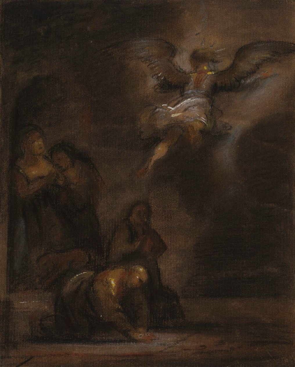 Aabraham ja enkeli tekijältä Rembrandt van Rijn