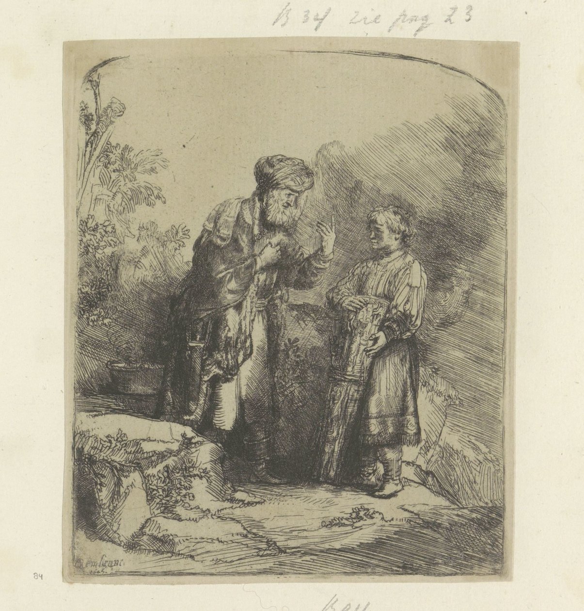 Abraham Izaakissa Kokoelma kahdeksankymmentäviisi alkuperäistä vedosta (sarjan nimi) tekijältä Rembrandt van Rijn