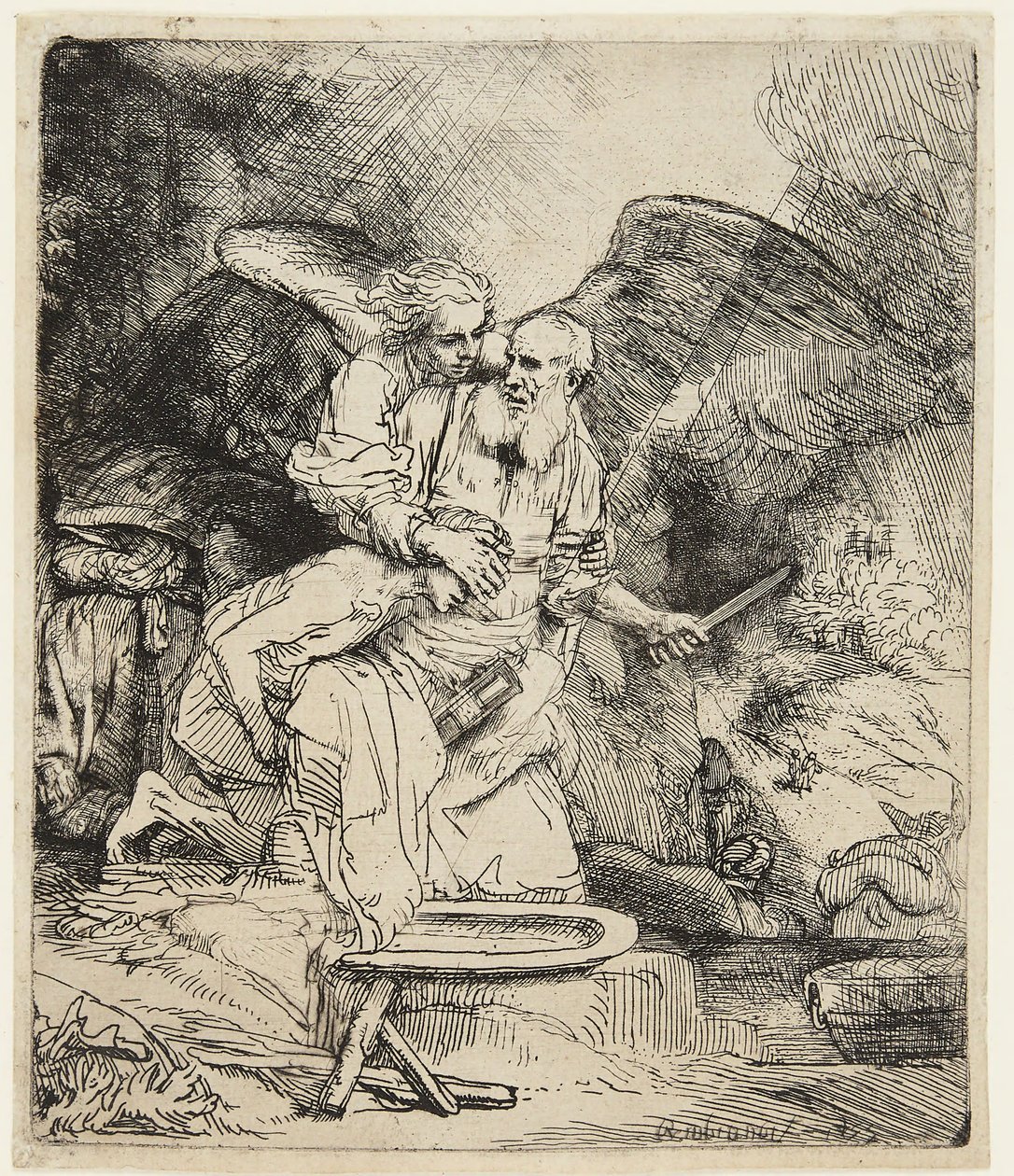 Aabrahamin uhraus tekijältä Rembrandt van Rijn