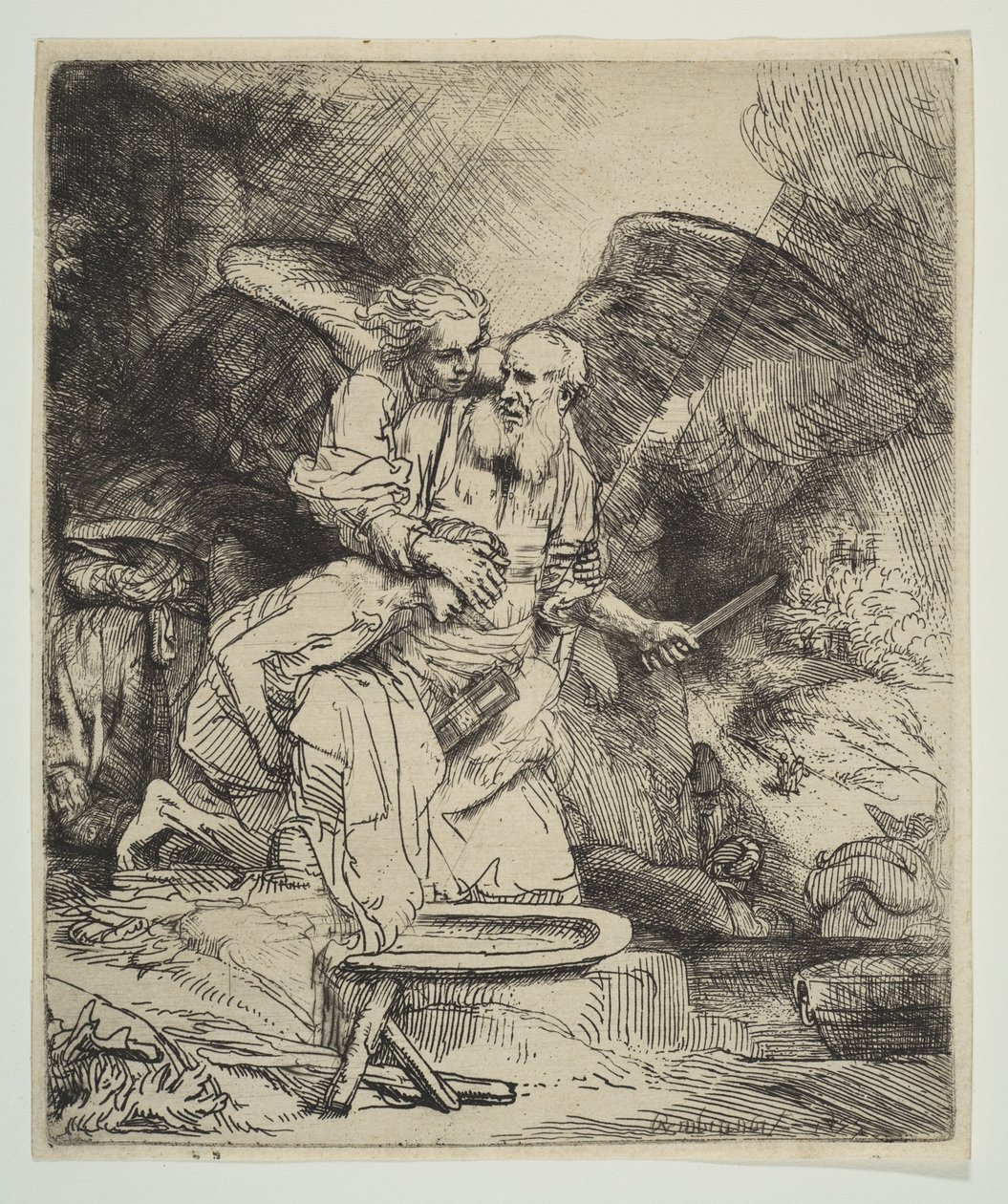 Abrahamin uhri, 1655. tekijältä Rembrandt van Rijn