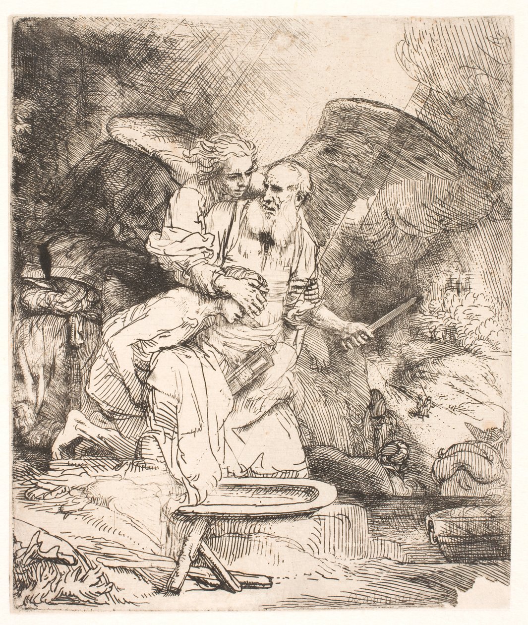Abrahamin uhri tekijältä Rembrandt van Rijn