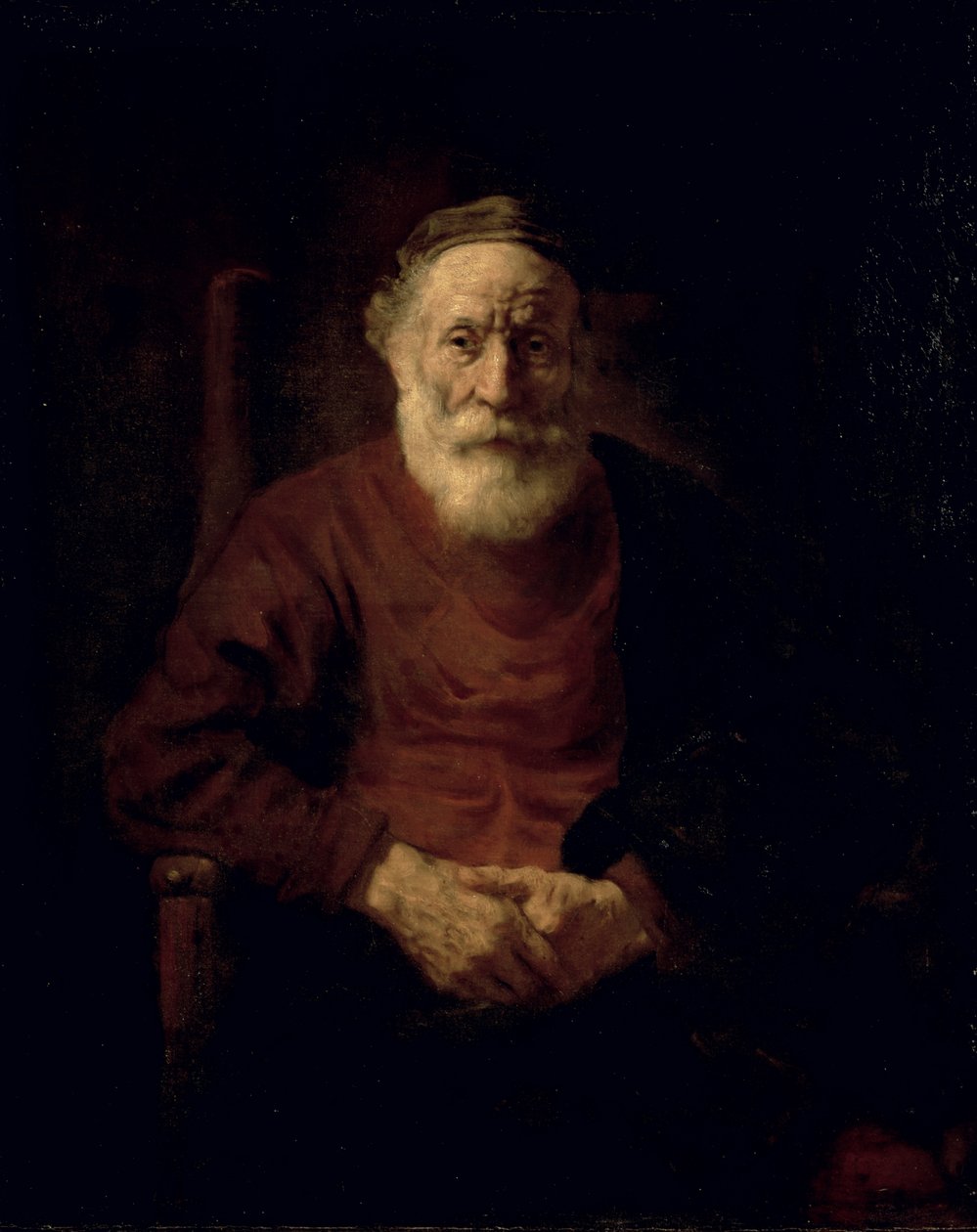 Vanha mies punapukuisena tekijältä Rembrandt van Rijn