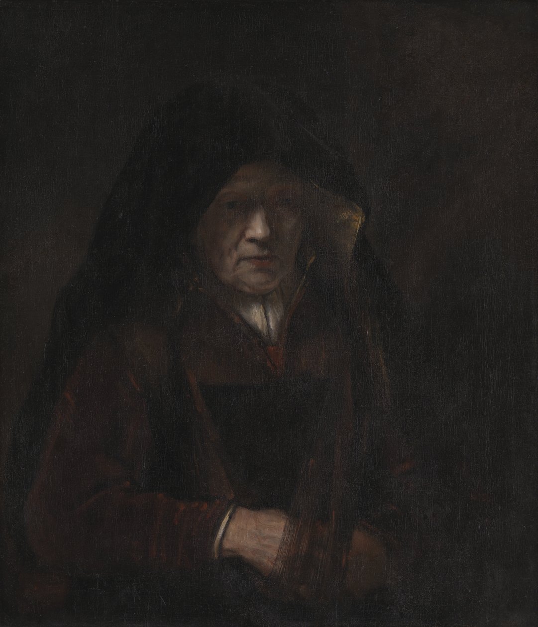 Vanha nainen tekijältä Rembrandt van Rijn