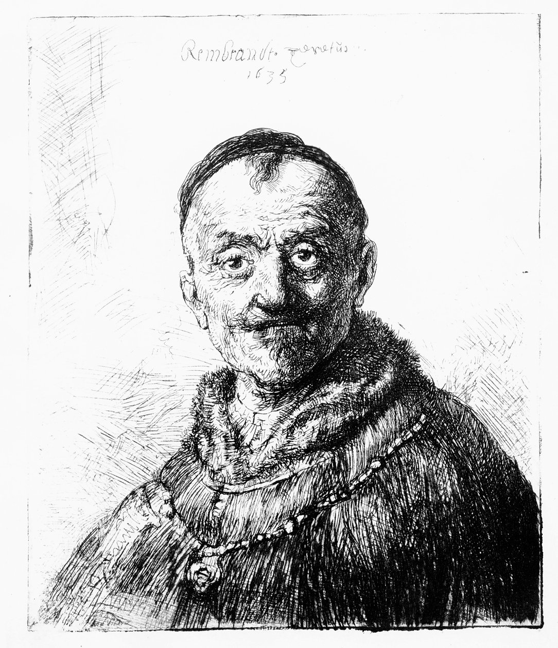 Itämainen pää, 1635 tekijältä Rembrandt van Rijn