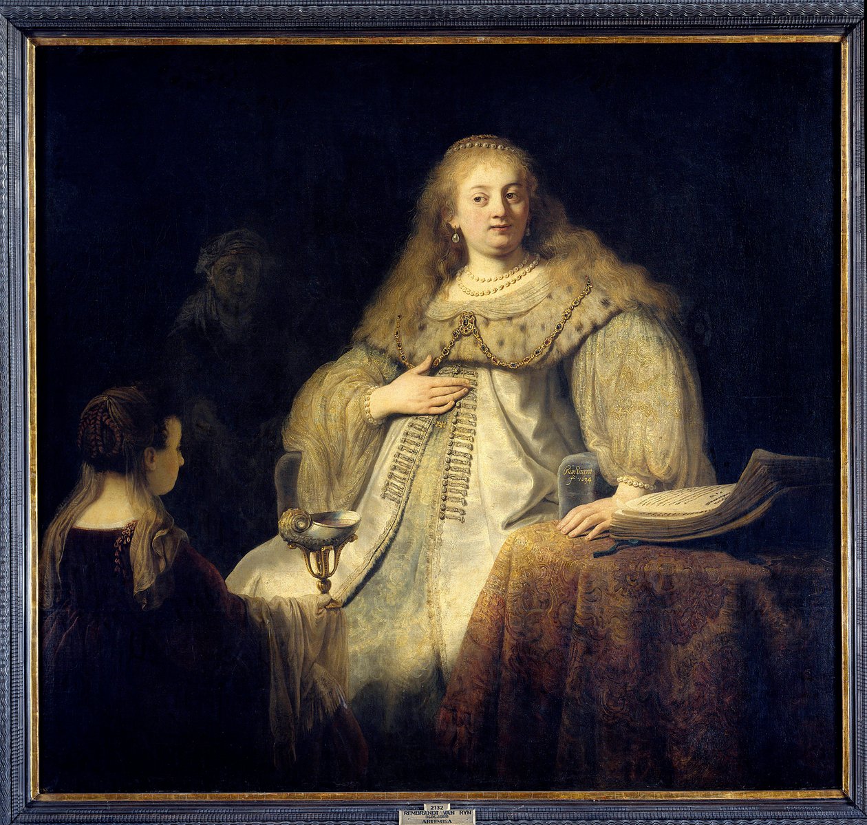 Artemis. Artemis I, Halikarnassoksen kaupungin kuningatar 4. vuosisadalla eKr. (Roughenidien valtakunta). Rembrandtin maalaus (1606-1669) tekijältä Rembrandt van Rijn