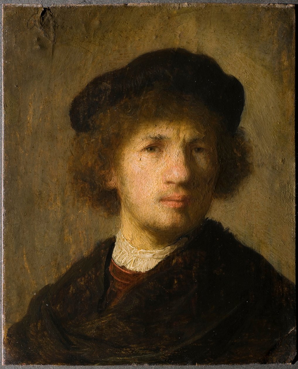 Automaattinen muotokuva – Rembrandt van Rhijnin (1606-1669) omakuva tekijältä Rembrandt van Rijn