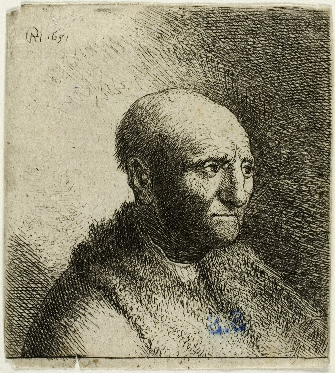 Kalju mies turkisviitassa: Rintakuva tekijältä Rembrandt van Rijn
